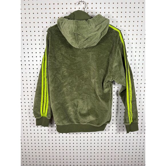 ADIDAS X Ivy Park IVP Hoodie Wild Pine Green Corduroy oversized size 2XS - Picture 2 of 8